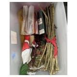 CHRISTMAS ORNAMENTS AND GREENERY