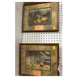 (2) ROBERT TINO PUMPKIN PRINTS - MATCHING FRAMES.
