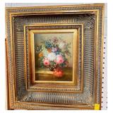 STILL LIFE - FLORAL - OIL ON CANVAS - ARTIST