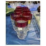 9 PC KINGS CROWN THUMB PRINT TUMBLERS
