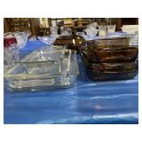 9 PC PYREX AND ANCHOR HOCKING COOK/BAKE WARE