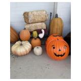 COLLECTION OF PUMPKINS AND FALL DECOR