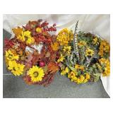 2 FALL WREATHS - 21" DIAMETER.