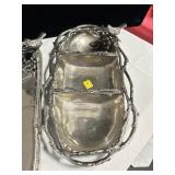 2 METAL SERVING DISHES - MADE IN INDIA.