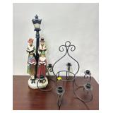 24"COMPOSITE CAROLERS FIGURINE AND IRON 6 ARM.