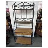 WOOD AND IRON BAKERS RACK - 31" X 18" X 72"..