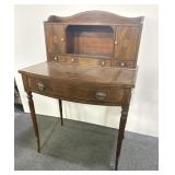ENGLISH WRITING DESK W/INLAID SHELL DESIGN ON.