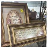 2 FRAMED BIBLE VERSES.