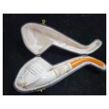 MEERSCHAUM PIPE WITH CASE