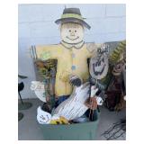 ASSORTED WOOD AND METAL FALL DECOR