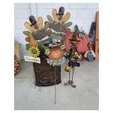 ASSORTED WOOD AND METAL FALL DECOR