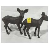 2 CAST IRON ANIMAL FIGURINES