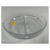 8" CRYSTAL DIVIDED DISH