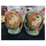 PAIR ROSEVILLE POTTERY VASES
