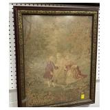18TH CENTURY STYLE TAPESTRY FRAMED - 22" X 26".