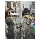 WROUGHT IRON SLEIGH WITH 2 REINDEER -.