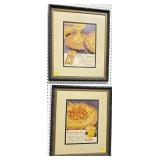 PAIR OF FRAMED FOODIE ADVERTISING PRINTS -.