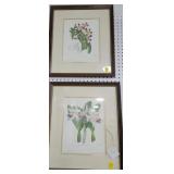 PAIR OF JAPANESE IRIS PRINTS - 1982 - .