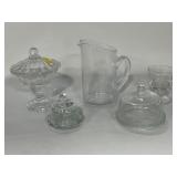 5 PC ASSORTED GLASSWARE