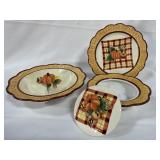 3 FALL/PUMPKIN CERAMIC DINNERWARE