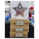 4 JIM SHORE NATIVITY STAR HANGING ORNAMENTS - NEW