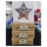 4 JIM SHORE NATIVITY STAR HANGING ORNAMENTS - NEW