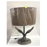 COMPOSITE EAGLE LAMP WITH SHADE.