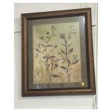 FLORAL PRINT - FRAMED AND MATTED - 29" X 34"