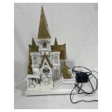 CHRISTAMS VILLAGE LIGHTED CHURCH BUILDING