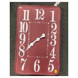 CHRISTMAS WALL CLOCK - METAL - BATTERY POWERED