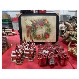 15 ORNAMENTS AND CARDINAL PICTURE