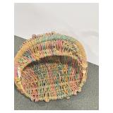 KNOTTED ROPE BASKET.