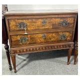 2 DRAWER HIGH CHEST - 34" X 18" X 32".