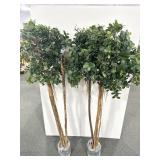 2 ARITIFICIAL FICUS TREES - 65".