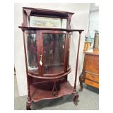 MAHOGANY ETAGERE - 30" X 17" X 56".