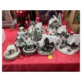 11 CHRISTMAS VILLAGE LIGHTS AND BUILDINGS