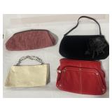 4 PURSES - 1 IS ANN TAYLOR.