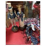 4TH OF JULY FIGURINES AND WREATHS - .