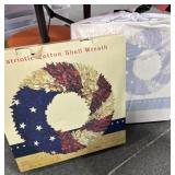 (2) PATRIOT COTTON SHELL WREATHS.