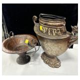 2 METAL DECOR ITEMS.