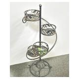 WROUGHT IRON PLANT STAND - 43" HIGH.