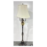 METAL 3 LIGHT FLOOR LAMP - 62" WITH SHADE.