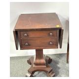 EMPIRE 2 DRAWER DROP SIDE SEWING TABLE.