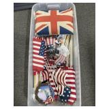 LARGE LOT OF 4TH OF JULY DECORATIONS - 12 TOTES