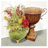 METAL PLANTER 28" - WROUGHT IRON WALL MOUNT