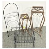 METAL PLANT STANDS - PIE COOLER AND ARRANGEMENT.
