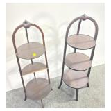 2 WOODEN PIE COOLERS - ONE HAS BROKEN SHELF.