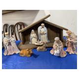NATIVITY SCENE - 9 PC - CERAMIC