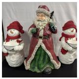 25" COMPOSITE SANTA AND (2) 18" COMPOSITE.