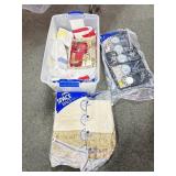 COLLECTION OF TABLE CLOTHS AND PILLOW SHAMS.